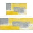 thumbnail image 1 of Yellow Abstract Kitchen Rug Mat Washable Kitchen Rugs Sets of 2 Non-Slip Kitchen Mats for Floor Yellow Kitchen Decor, 1 of 5