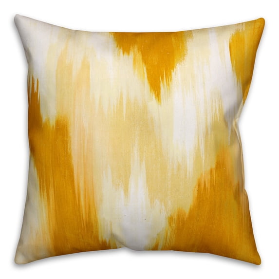 Creative Products Yellow Abstract Pillow 16x16 Spun Poly Pillow
