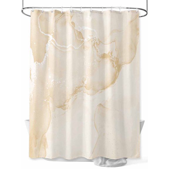 Yellow Abstract Shower Curtain Set ,Waterproof Fabric Shower Curtains Silver Marble Ripples Shower Curtains for Bathroom,Bathroom Decor 72"x72"