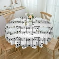 thumbnail image 1 of Yellow African Chrysanthemum Tablecloths for Dining Table Waterproof Round Table Cover for Kitchen Living Room, 1 of 6