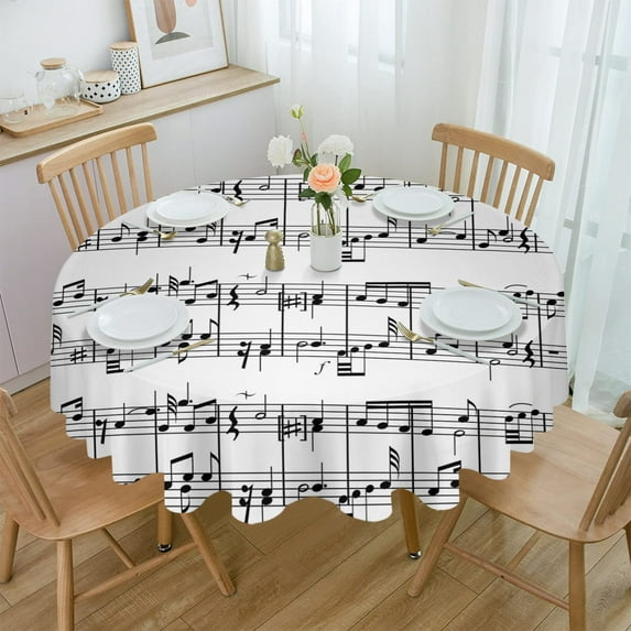 Yellow African Chrysanthemum Tablecloths for Dining Table Waterproof Round Table Cover for Kitchen Living Room