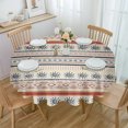 thumbnail image 1 of Christmas Snowflake Texture Blue Round Tablecloth Waterproof Wedding Decor Table Cover Christmas Party Decorative Tablecloth, 1 of 6