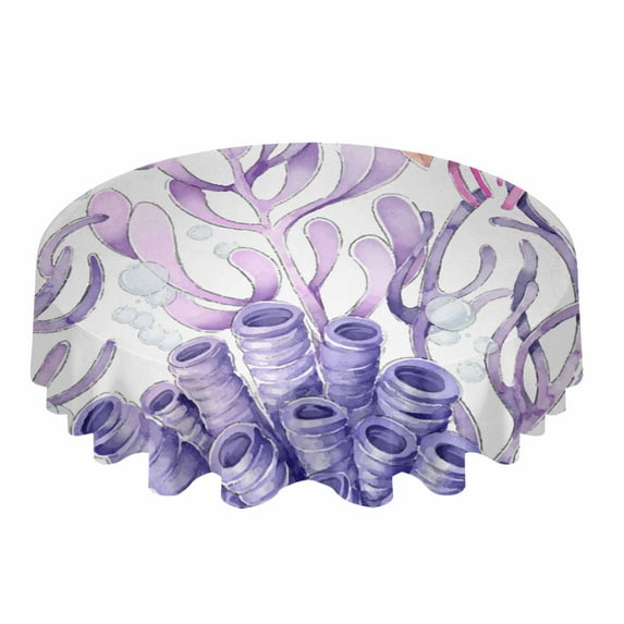 Herb Plant Flower Round Tablecloth Wedding Hotel Table Cover Holiday Dining Table Waterproof Tablecloth