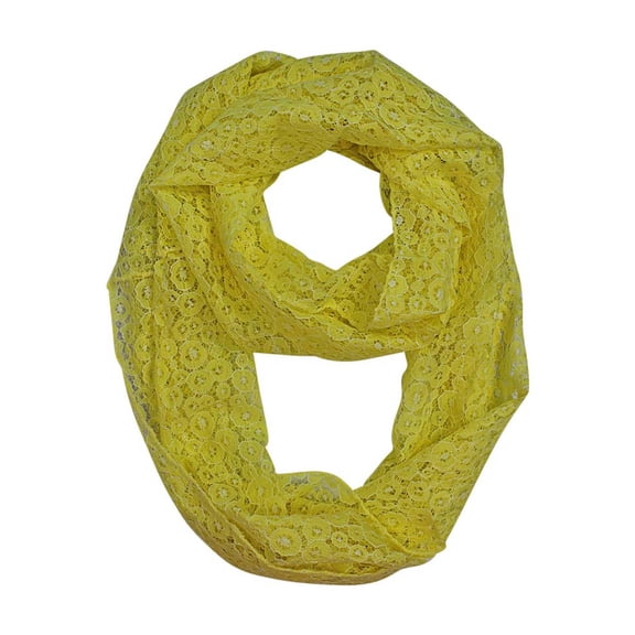 Yellow All Lace Lightweight Circle Summer Scarf
