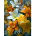 thumbnail image 1 of Yellow Alstroemeria Lily Canvas Print Entryway Home Decor, 1 of 8