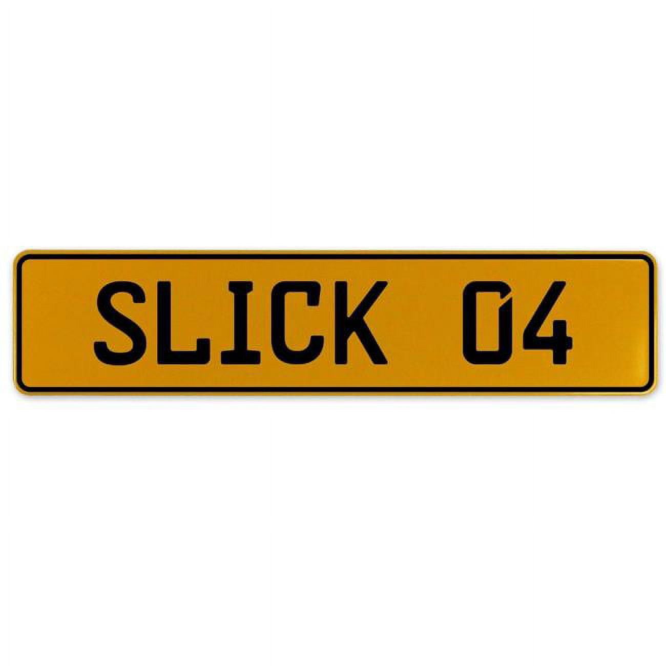 Slick Sign Yellow Aluminum Street Sign Mancave Euro Plate Name Door Sign Wall Art ...