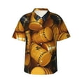 thumbnail image 1 of Yellow And Black Bucket Hawaiian Shirts For Men, Summer Short-Sleeve Relaxed-Fit Button-Down Shirts 3x-Large, 1 of 9
