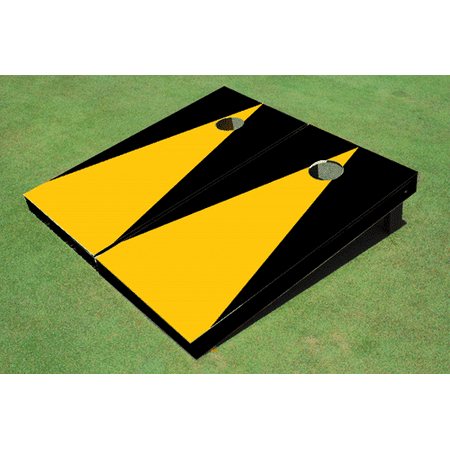 Yellow And Black Matching No Stripe Triangle Set