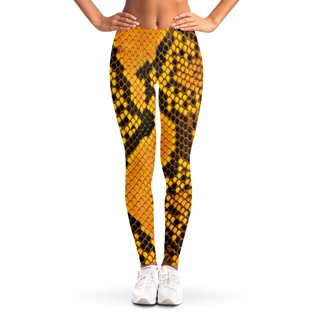 Steel Blue Snakeskin Print Leggings, Python Snake Sexy Yoga