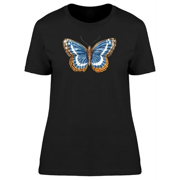 Yellow And Blue Butterfly T-Shirt Women -Image by Shutterstock, Female XX-Large