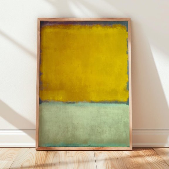 Yellow And Green Abstract Art Print Color Field Expressionism Minimalist Modern Wall Decor Mark Rothko Inspired Art 411