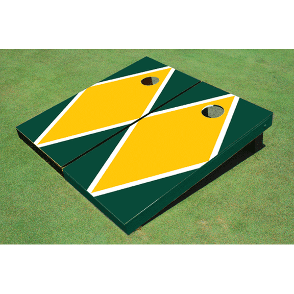 Yellow And Green Matching Diamond Custom Cornhole Board
