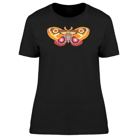 Yellow And Red Moth T-Shirt Women -Image by Shutterstock, Female Medium