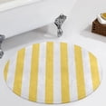thumbnail image 1 of Yellow And White Vertical Stripes Round Carpet Circle Rug Outdoor Patio Area Rug Washable Large Area Rugs Hallway Room Decor Fitness Mats, 1 of 8