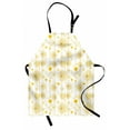 thumbnail image 1 of Yellow Apron Dreamy Floral Composition with Hearts Valentines Day Inspired Pattern Spring, Unisex Kitchen Bib Apron with Adjustable Neck for Cooking Baking Gardening, Earth Yellow Beige, by Ambesonne, 1 of 3