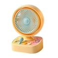 thumbnail image 1 of Yellow Arcade Game Style Desktop Small Fan, Portable Rechargeable USB Desk Fan with Adjustable Angle for Home & Office, 1 of 6