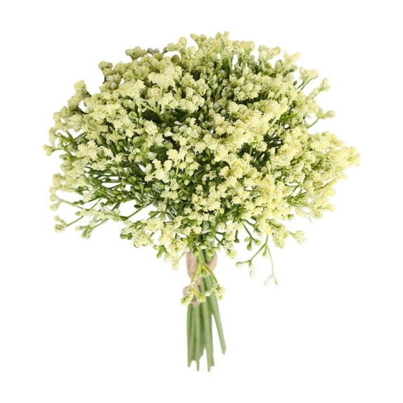 Yellow Artificial Gypsophila Flower Bouquet 12 Stems Hand Bouquet Wedding Home Fake Flowers Decoration
