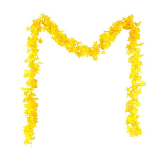 Yellow Artificial Lilac Flower Vine 83 Inches Silk Flower Garland String For Indoor Outdoor Wall Party Wedding Decor Yellow