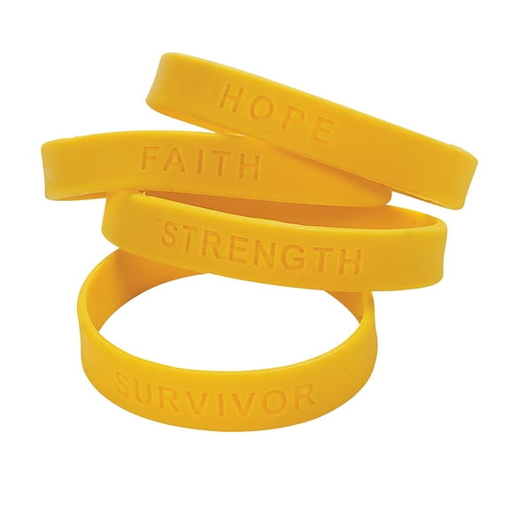 Yellow Awareness Sayings Bracelet - Jewelry - 24 Pieces