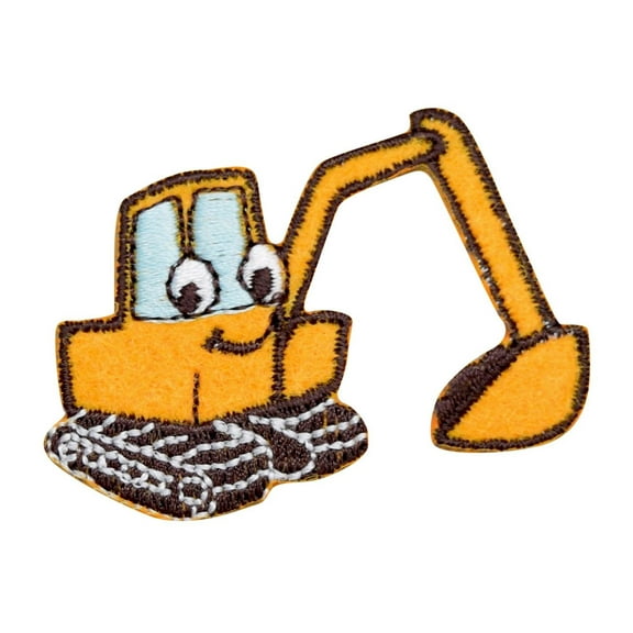Yellow Backhoe - Construction/Heavy Equipment - Iron on Applique/Embroidered Patch