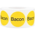 thumbnail image 1 of Yellow Bacon Labels 1 Inch 500 Total Adhesive Labels, 1 of 4