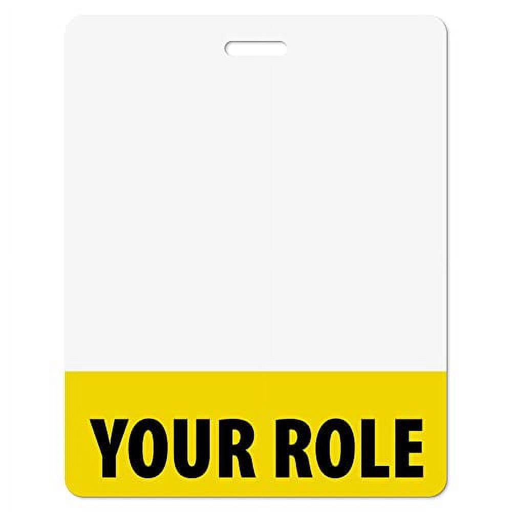Yellow Badge (5 Pcs) (Horizontal Oversized) Double Sided Backer Card