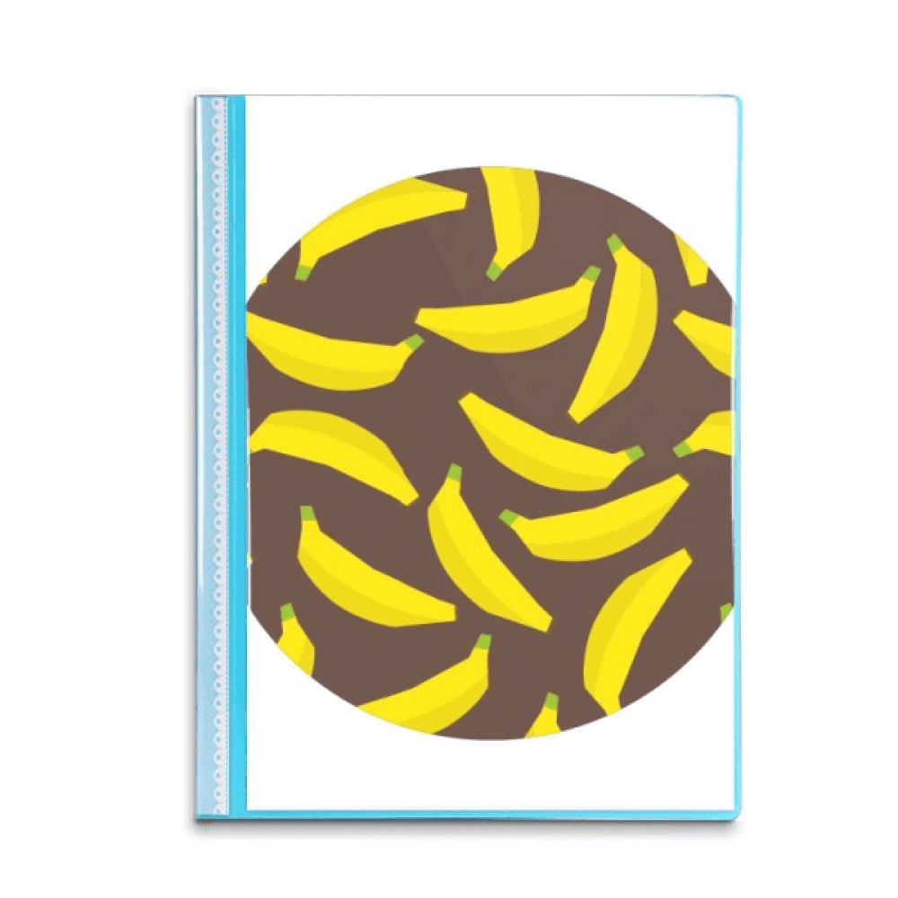 Yellow Banana Fruit Illustration Pattern Book Sheet Protectors Portfolio Binder Folder