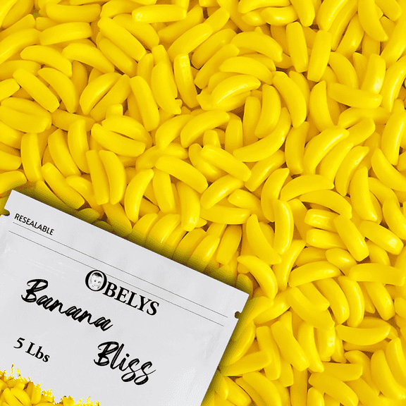 Yellow Bananarama Candy - Runts Banana Heads | Perfect For Gumball Machine, Party Favors, Buffets & More | 5 Pounds (80 oz)