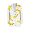 thumbnail image 1 of Yellow Bananas White Background Art Men Blazers Slim Clothing Summer Jacket Man Oversize Daily Suits Tops, 1 of 5