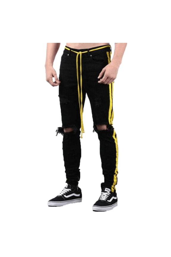 Yellow Bands™ Destroyed Jeans