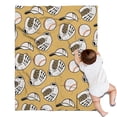 thumbnail image 1 of Yellow Baseball Items Pattern Blanket,Comfortable Soft Lamb Wool Throw Blanket,All Season,Warm Lightweight Blankets for Sofa Bed Couch Living Room Chair,30"x40", 1 of 4