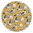 thumbnail image 1 of Yellow Baseball Items Pattern Round Fitted Tablecloth with Elastic Edge,Dining Table Cover Waterproof,Outdoor Round Tablecloth for Camping,Dining,Indoor and Outdoor, 1 of 7
