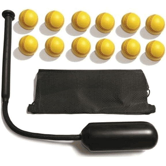 The Yellow Baseball Swing Trainer kit Includes 12 Training Balls and 1 Centrifugal Swing Trainer, as Well as a Rope Baseball Batting bat for Comprehensive Training.$$Sport & Recreation Other