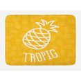 thumbnail image 1 of Yellow Bath Mat, Little Tropical Exotic African Pineapples Hawaiian Fun Summertime Seasonal Symbol, Non-Slip Plush Mat Bathroom Kitchen Laundry Room Decor, 29.5 X 17.5 Inches, Yellow White, Ambesonne, 1 of 2