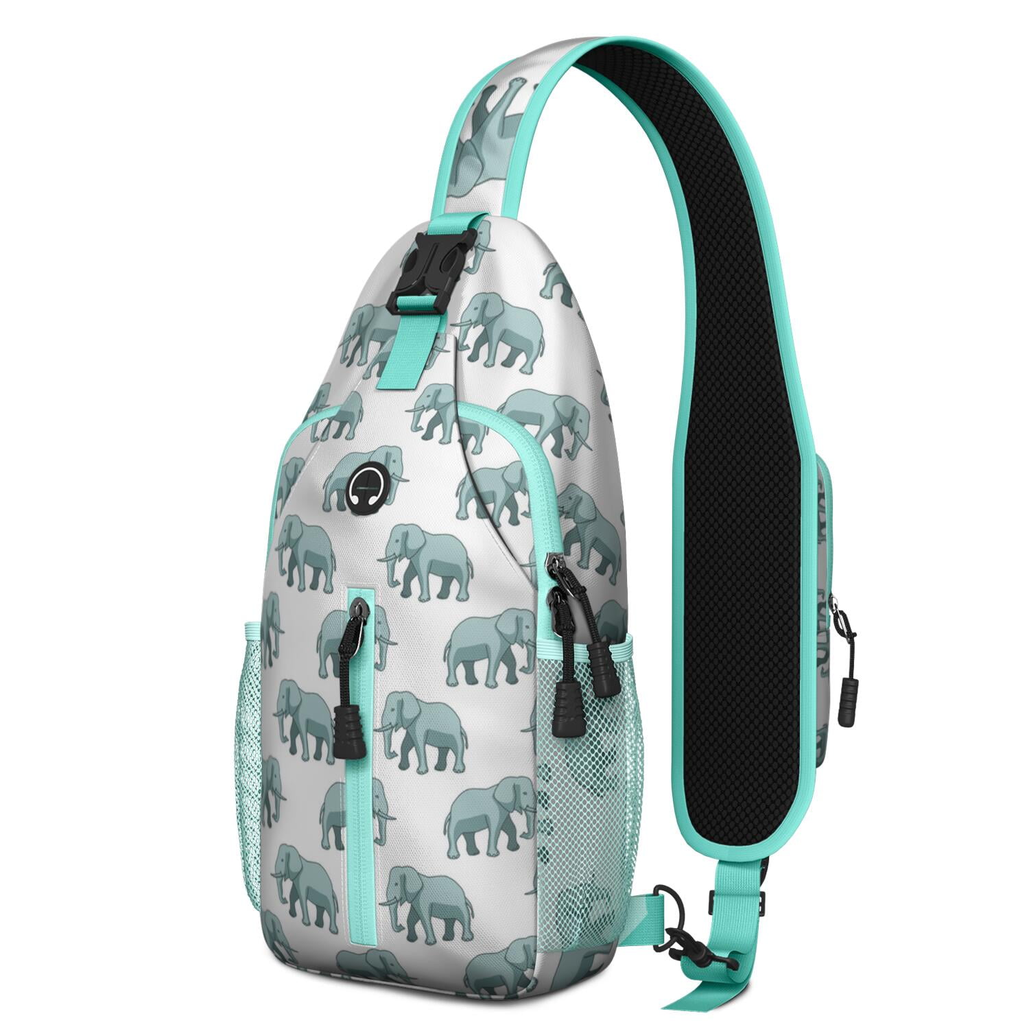 Yellow Bee Hive Pattern Travel Chest Bag – Reversible Strap, Breathable Padding, Secure Storage – Cartoon Honeybee Design