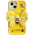 thumbnail image 1 of Yellow Bee Phone Case Compatible with iPhone 12, Cute 3D Korea Dopamine Cartoon Bee Case with Bee Wings Folding Stand Shockproof Silicone Soft Case-02, 1 of 12