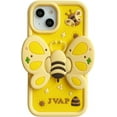 thumbnail image 1 of Yellow Bee Phone Case Compatible with iPhone 12 Pro, Cute 3D Korea Dopamine Cartoon Bee Case with Bee Wings Folding Stand Shockproof Silicone Soft Case-02, 1 of 12
