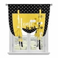thumbnail image 1 of Yellow Bees Balloon Curtains for Bedroom/Front Door/Bathroom, Spring Summer Watercolor Honey Textured Tie Up Curtains 63 Inch Length Light Filtering Kitchen Curtains Shades for Windows 46"x63", 1 of 8