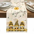 thumbnail image 1 of Yellow Bees Gnomes Table Runner - 48 Inch Long, Kitchen Dining Table Runner Dresser Scarves, Spring Floral Branches Pastoral Farmhouse Decor for Coffee Tables Wedding Party Banquet, 1 of 8