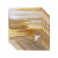 thumbnail image 1 of Yellow Beige Cloth Napkins Washable Set of 6, Modern Oil Painting Abstract Art Reusable Dinner Table Napkins Cloth Bulk for Weddings Kitchen Restaurants Hotel Events Parties 20 x 20 Inch, 1 of 9