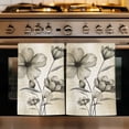 thumbnail image 1 of Yellow Beige Flower Kitchen Towels Set of 3, Farmhouse Shabby Chic Wildflower Absorbent Dish Towels for Kitchen, Microfiber Hand Towel, Quick Drying Tea Towel for Cleaning Decorative Dishcloths, 1 of 7