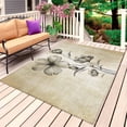 thumbnail image 1 of Yellow Beige Flower Outdoor Rug for Patio/Deck/Porch, Non-Slip Large Area Rug 5 x 7 Ft, Farmhouse Shabby Chic Wildflower Indoor Outdoor Rugs Washable Area Rugs, Reversible Camping Rug Carpet Runner, 1 of 8