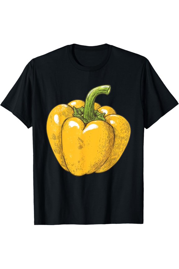 Yellow Bell Pepper Vintage Sunset T-ShirtMen's and women's short-sleeved pure cotton shirts