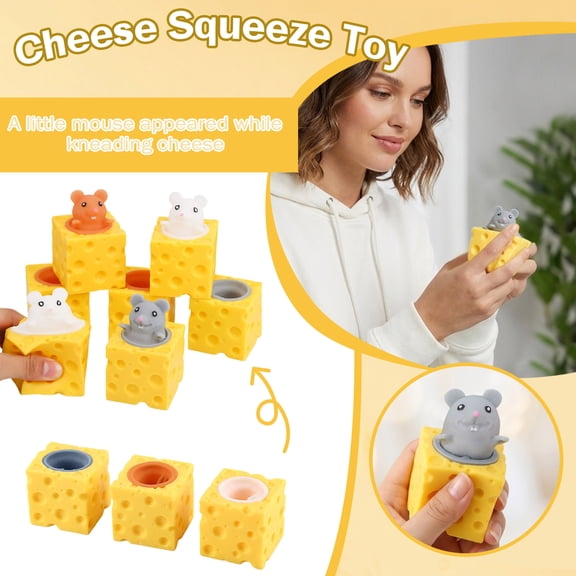 Yellow Big Cheese Squishy Giant Squishy Cheese Block, Jumbo Squeeze Cheeses, Realistic Butter Stress Relief Cube, Soft Novelty Help for Relax