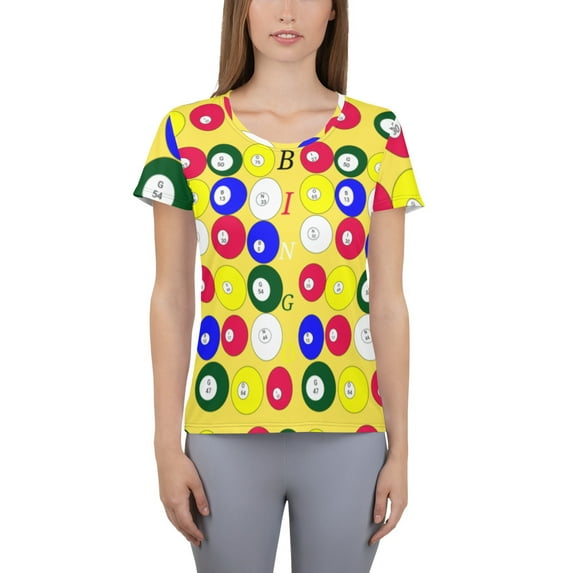Yellow Bingo unisex Athletic T-shirt (2XL)