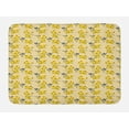 thumbnail image 1 of Yellow Bird Bath Mat, Continuous Pattern of Avian Animal and Rudbeckia Flowers Print, Plush Bathroom Decor Mat with Non Slip Backing, 29.5" X 17.5", Beige and Multicolor, by Ambesonne, 1 of 2