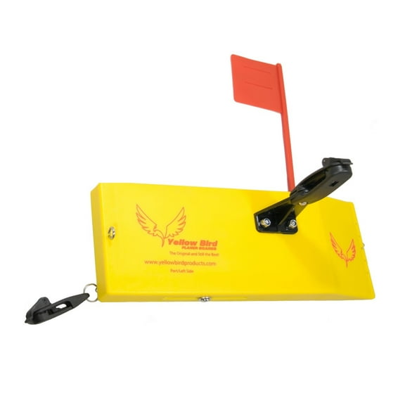 Yellow Bird Fishing Products Totally Redesigned 10" Large Planer Board 600P Port Side Planer Board with Working Tattle Flag, Enclosed Back, Adjustable Weight & 2 New Snap Releases