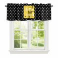 thumbnail image 1 of Yellow Black Bee Window Valance for Kitchen, Home Is Where Your Honey Is Honeycomb Daisy Rod Pocket Short Curtain for Small Windows, Light Filtering Decorative Valance, 60 x 18 Inch, 1 Panel, 1 of 9