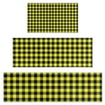 thumbnail image 1 of Yellow Black Checkerboard Checkered Pattern Kitchen Rugs Sets Of 3,Kitchen Runner Rugs Non Skid Washable,Decorative Kitchen Floor Mats for Kitchen,Sink,Laundry,17"x30"+ 17"x47" + 17"x59", 1 of 6
