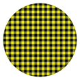 thumbnail image 1 of Yellow Black Checkerboard Checkered Pattern Round Fitted Tablecloth with Elastic Edge,Dining Table Cover Waterproof,Outdoor Round Tablecloth for Camping,Dining,Indoor and Outdoor, 1 of 7